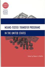 Cover of: Means-Tested Transfer Programs in the United States