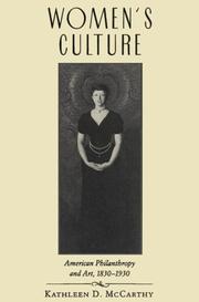 Cover of: Women's Culture by Kathleen D. McCarthy