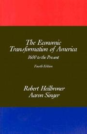 Cover of: The Economic Transformation of America: 1600 to the Present