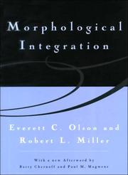 Cover of: Morphological Integration