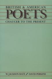 Cover of: British and American Poets by W. Jackson Bate