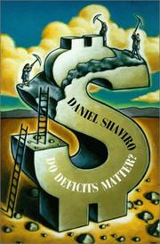 Cover of: Do Deficits Matter? by Daniel Shaviro