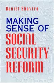 Cover of: Making Sense of Social Security Reform | Daniel Shaviro