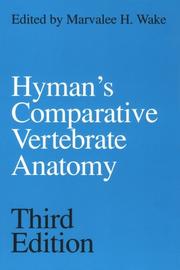 Cover of: Hyman's comparative vertebrate anatomy.