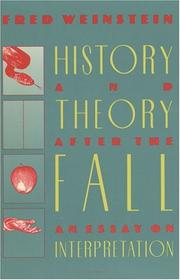 Cover of: History and theory after the fall: an essay on interpretation