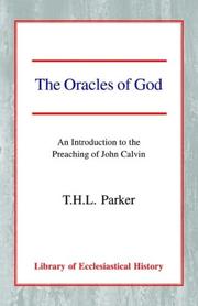 Cover of: The Oracles of God by T H L Parker