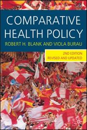 Cover of: Comparative Health Policy