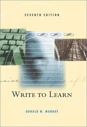 Cover of: Write to learn by Donald Morison Murray
