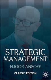 Cover of: Strategic Management Classic Edition