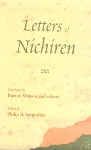 Cover of: Letters of Nichiren