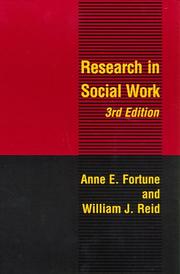 Cover of: Research in social work