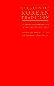 Cover of: Sources of Korean Tradition by Yôngho oe, Ch'