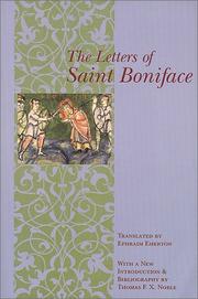 Cover of: The Letters of St. Boniface by Emerton, Ephraim