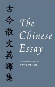 Cover of: The Chinese Essay