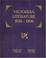 Cover of: Victorian literature, 1830-1900