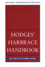 Cover of: Hodges' Harbrace Handbook by John C. Hodges, Winifred Horner, Suzanne Strobeck Webb, Robert Keith Miller