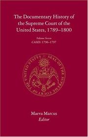 Cover of: The Documentary History of the Supreme Court of the United States, 1789-1800: Volume 7 (Documentary History of the Supreme Court of the United States)