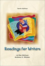 Readings for writers by Jo Ray McCuen, Anthony C. Winkler