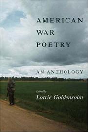 Cover of: American war poetry by Lorrie Goldensohn