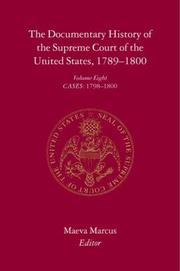 Cover of: The Documentary History of the Supreme Court of the United States, 1789-1800 by Maeva Marcus