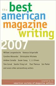 Cover of: The Best American Magazine Writing 2007 (Best American Magazine Writing)