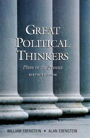 Cover of: Great political thinkers by William Ebenstein