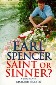 Cover of: Earl Spencer by Richard Barber, Richard Barber