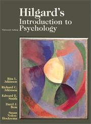 Cover of: Hilgard's introduction to psychology by Rita L. Atkinson ... [et al.].