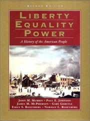 Cover of: Liberty, equality, power by John M. Murrin ... [et al.].