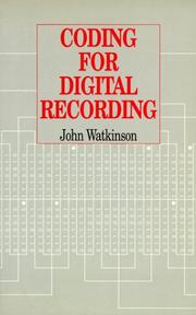 Cover of: Coding for digital recording