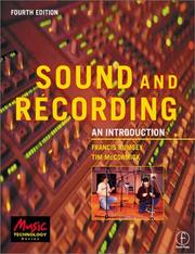 Cover of: Sound and Recording: An Introduction, Fourth Edition (Music Technology) (Music Technology)