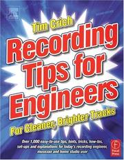 Cover of: Recording tips for engineers | Tim Crich