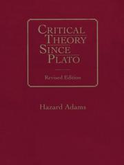 Critical theory since Plato by Hazard Adams