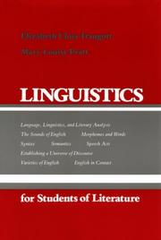 Cover of: Linguistics for students of literature