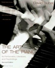 Cover of: Art of the piano by David Dubal