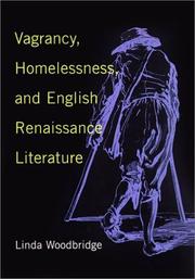 Cover of: Vagrancy, homelessness, and English Renaissance literature
