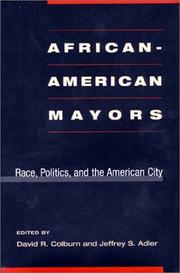 Cover of: African-American Mayors: Race, Politics, and the American City