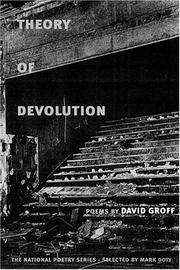 Cover of: Theory of devolution: poems
