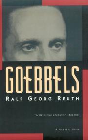 Goebbels by Ralf Georg Reuth