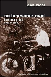 Cover of: No lonesome road: selected prose and poems