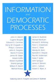 Cover of: Information and democratic processes