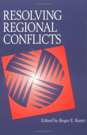 Cover of: RESOLVING REGIONAL CONFLI