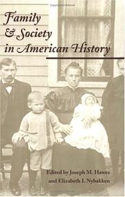 Cover of: Family and Society in American History by 