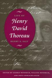 Cover of: Life of Henry David Thoreau