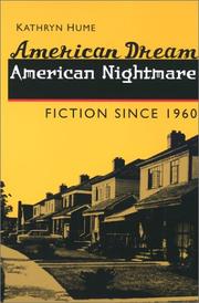 Cover of: American Dream, American Nightmare by Kathryn Hume, Kathryn Hume