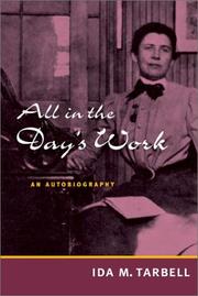 Cover of: All in the Day's Work by Ida Minerva Tarbell