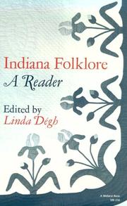 Cover of: Indiana Folklore: A Reader