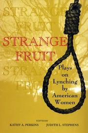 Cover of: Strange Fruit: Plays on Lynching by American Women