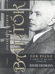 Cover of: Bartok for Piano by David Yeomans