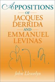 Cover of: Appositions of Jacques Derrida and Emmauel Levinas: